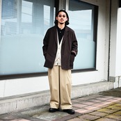 THEDAY(ザデイ）BRUSHED COTTON JACKETベージュカラーstyle