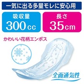 吸水ナプキン ポイズ 300cc 35cm 12枚 9個 多量モレに安心用 (女性の軽い尿もれ用) 肌ケアパッド (ケース品)
