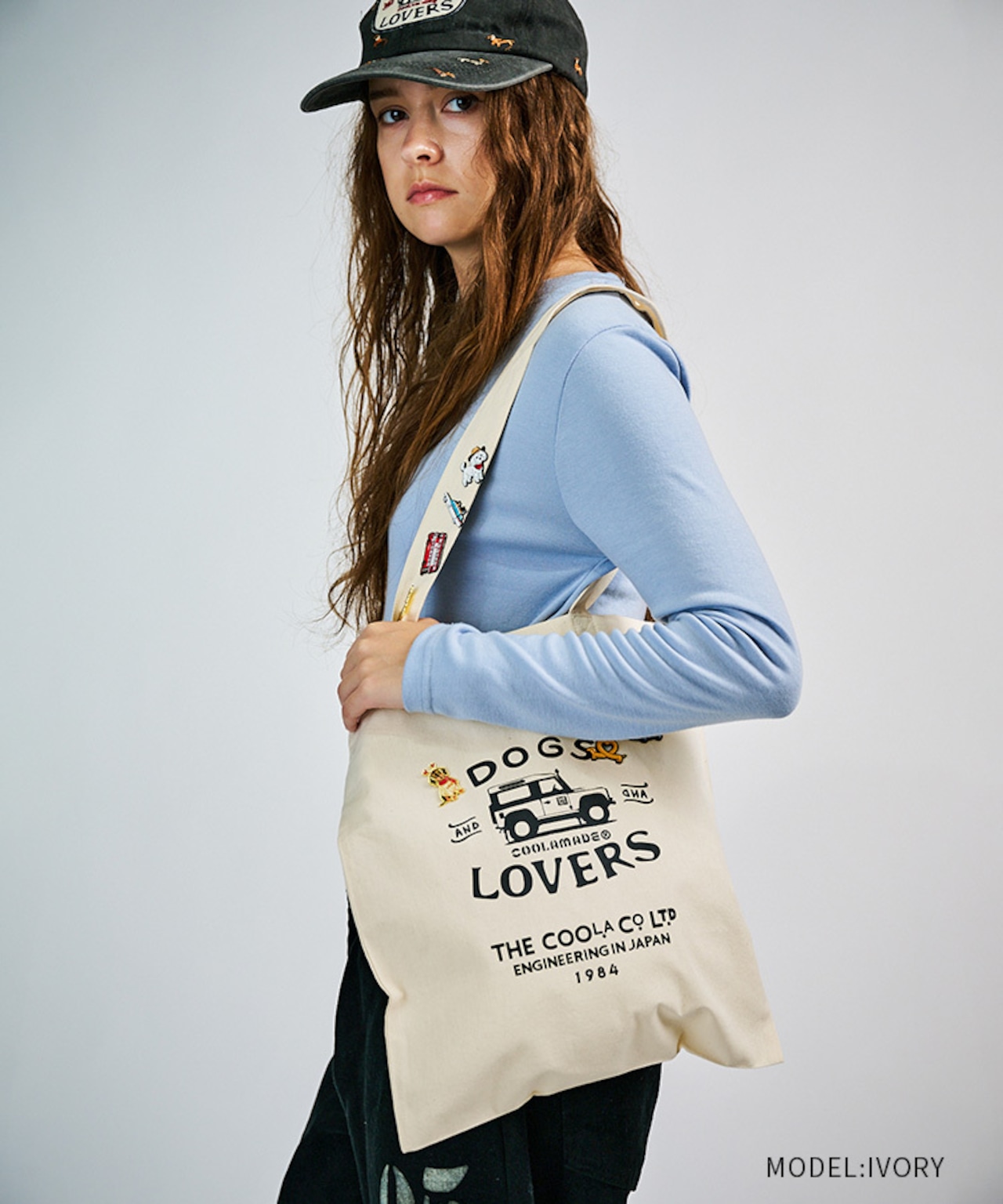 【直営限定ITEM】DOGS & LOVERS プリントトートバッグ (IVORY) CQ-48522H