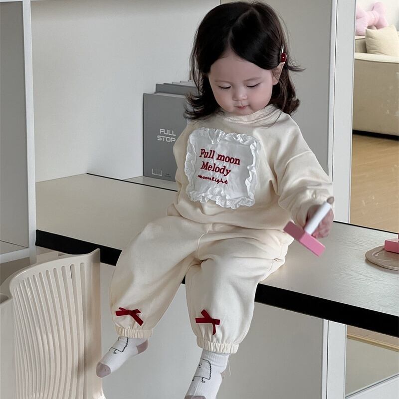 【BABY】レース蝶結びトレーナー ボトムス