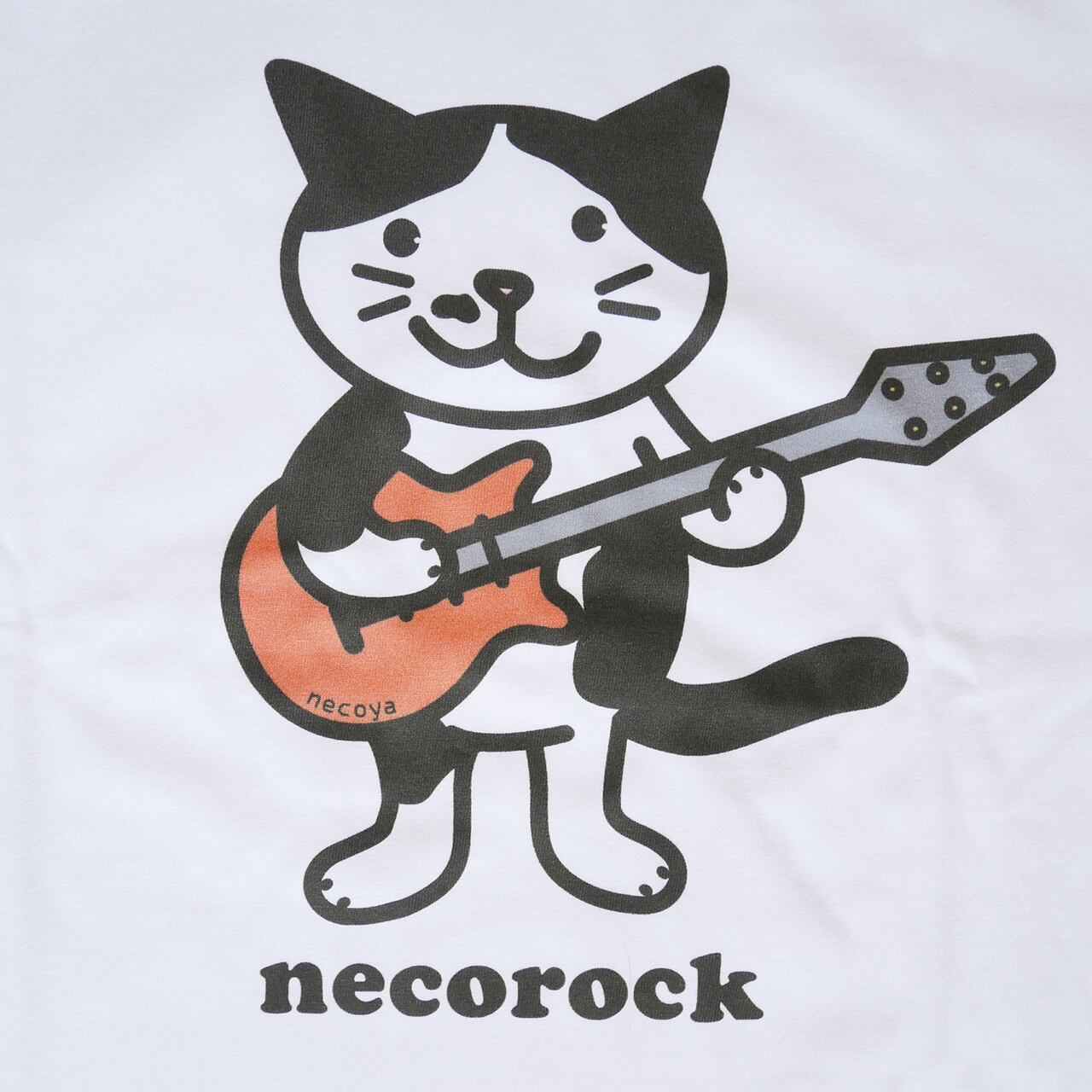 ねこロックTシャツ ホワイト | necoya