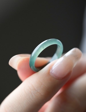 Ocean Water Ring/海水リング　翡翠A貨　グアテマラ産　アイス