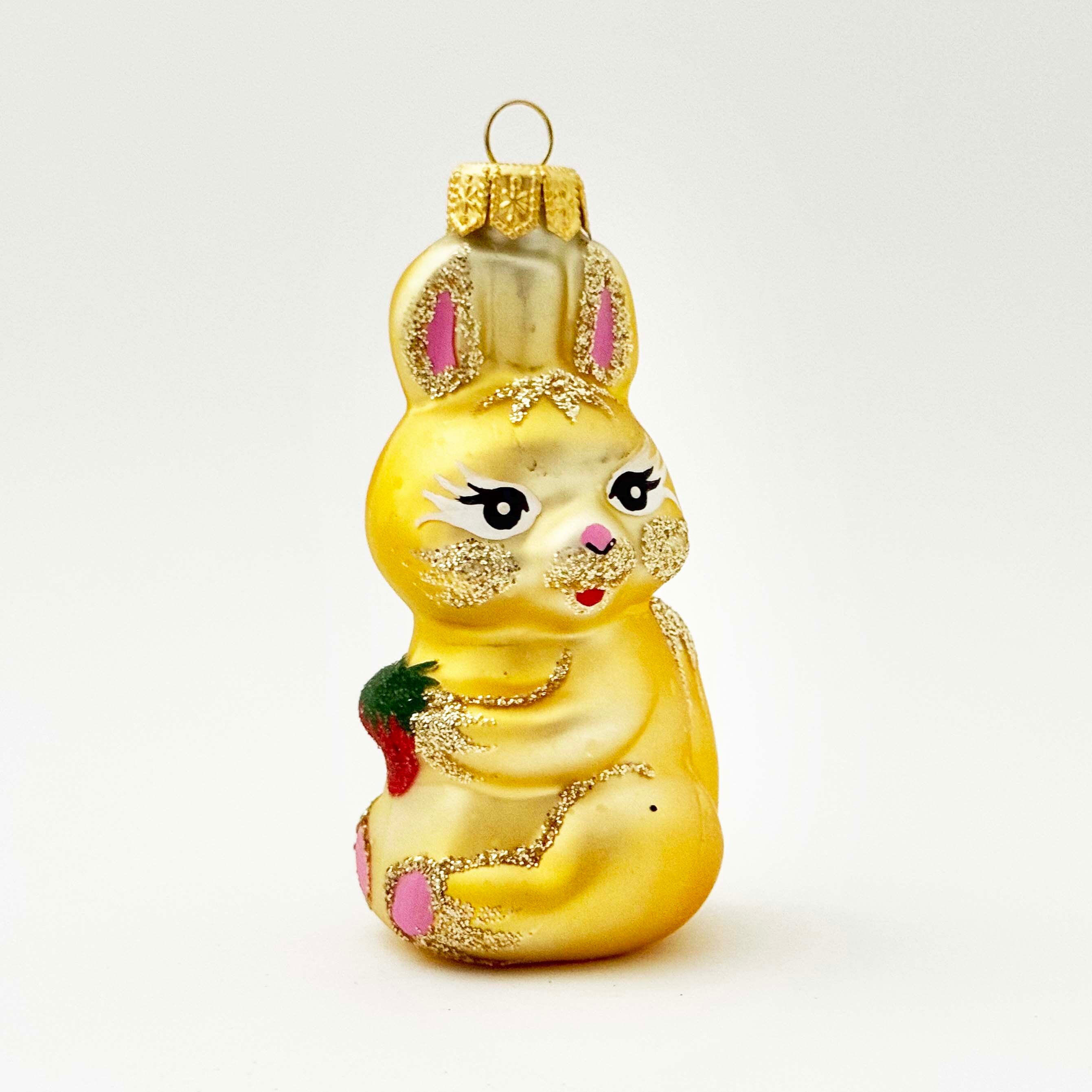 ウクライナ製 ガラスオーナメント（うさぎ）