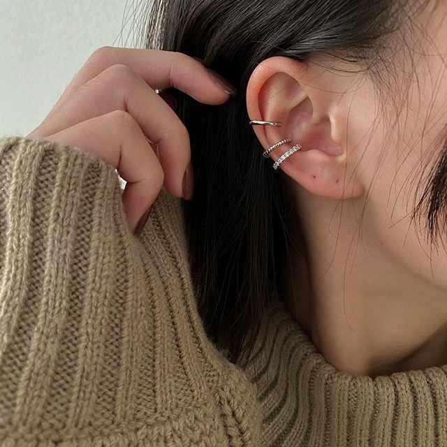 韓国風耳挟みピアス｜シンプル高級感