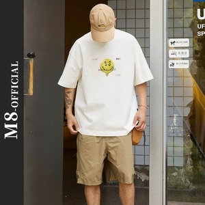 front print oversized T-shirt 2color M0003