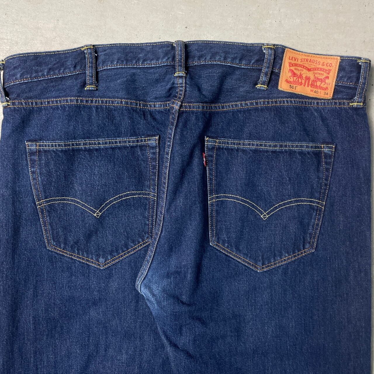 ぴ*ち様 リーバイス 501 濃紺 古着 00s デニム ジーンズ 00年代 Levi's リーバイス 501 復刻 黒カンヌキ ストレート デニム