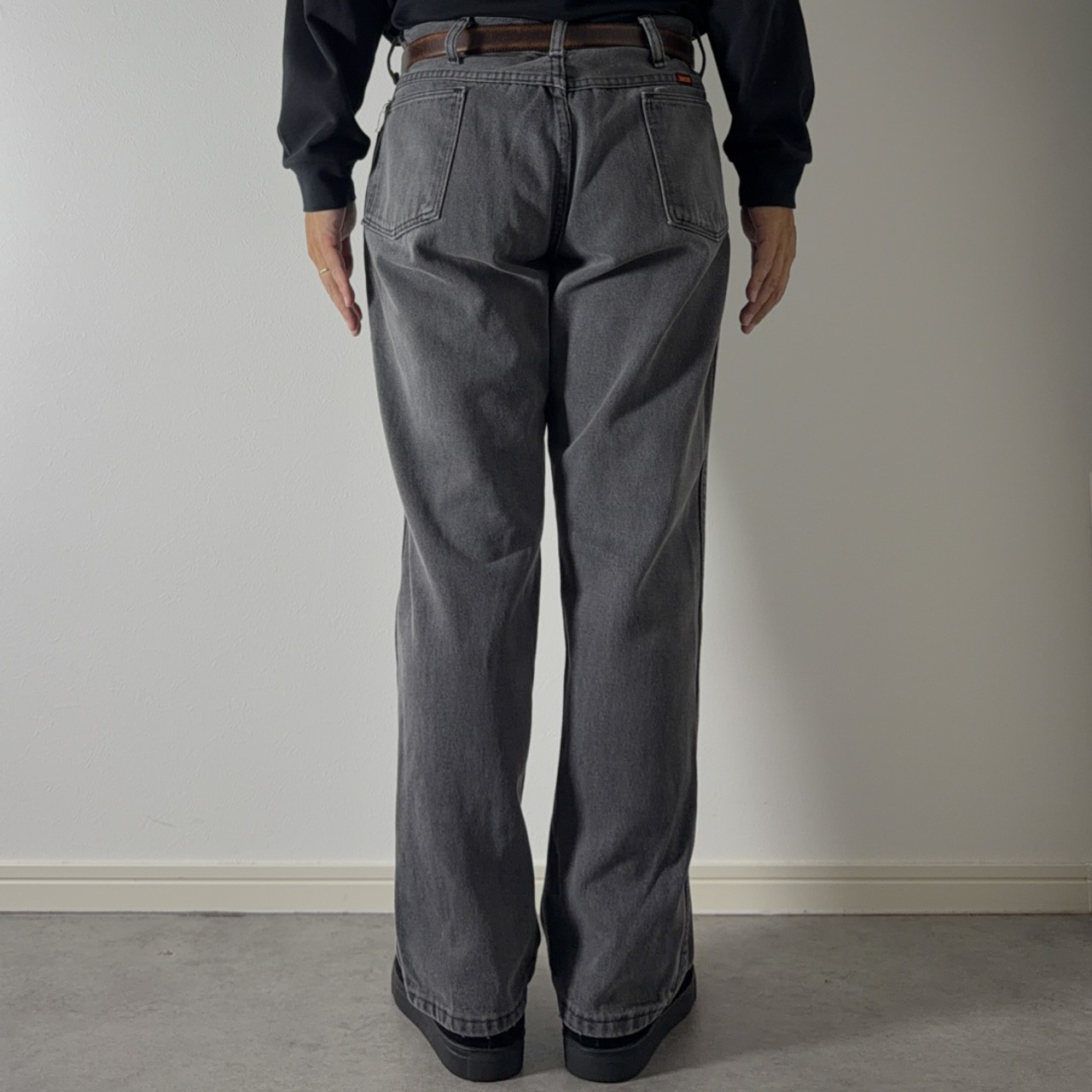 80s RUSTLER yarn dyed gray denim "made in USA" [W36L28.5相当] 古着 - 14