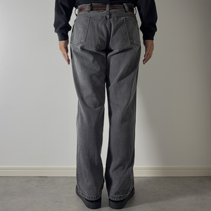 80s RUSTLER yarn dyed gray denim "made in USA" [W36L28.5相当] 古着