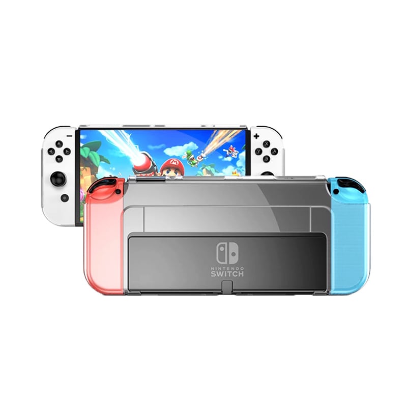 Nintendo Switch 有機ELモデル対応 本体カバー ハードタイプ 一体型 Joy-Con 任天堂スイッチ OLED 保護カバー 透明ケース  耐衝撃 装着簡単【送料無料】 ゲームショップTGK