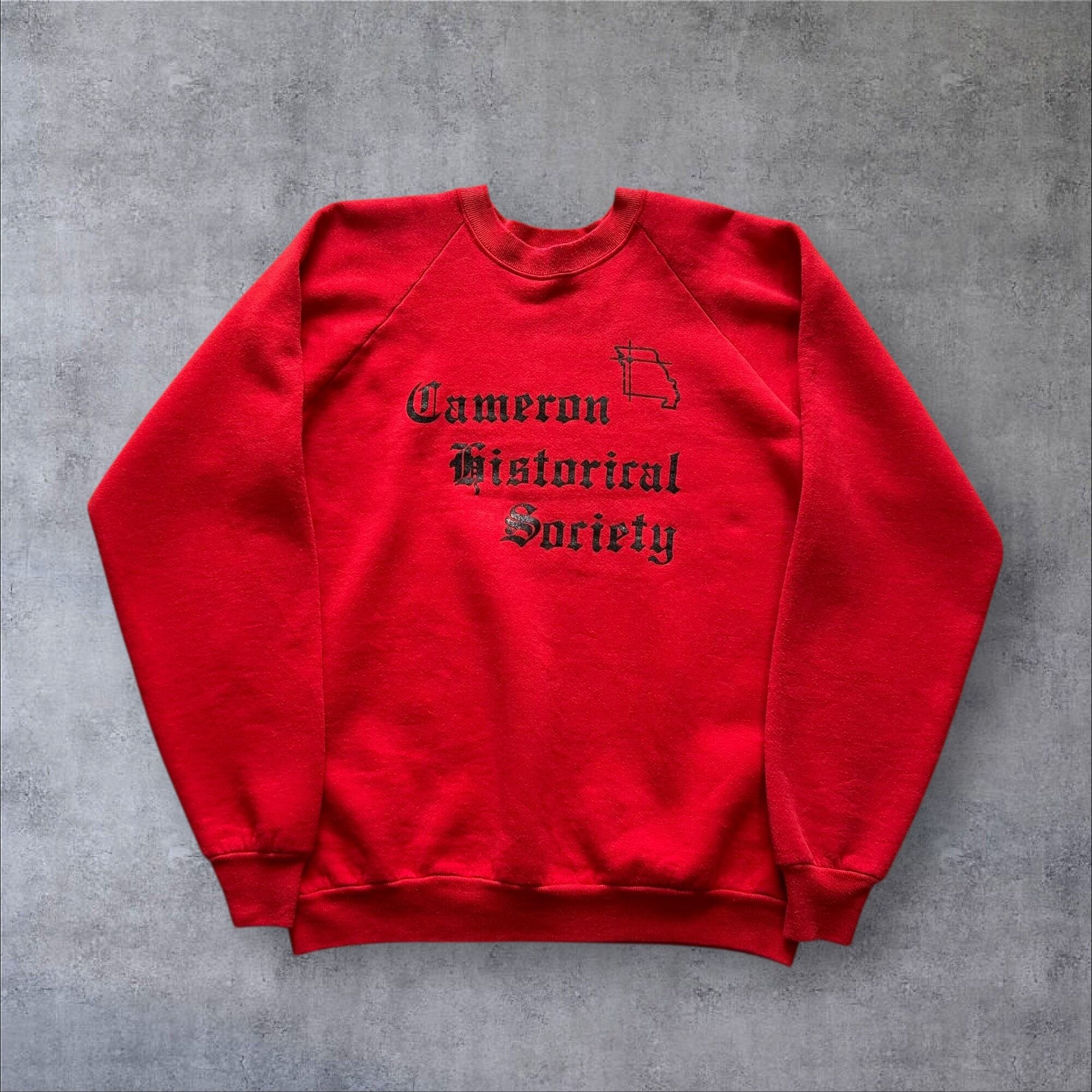 1980s "Old English" Raglan Sleeve Sweat【高円寺店】