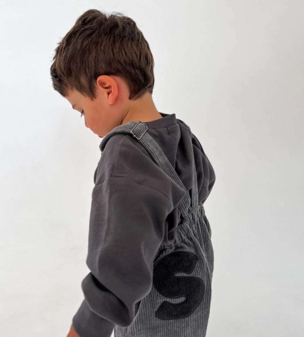 soll. the label　Corduroy Soll Overalls - Charcoal