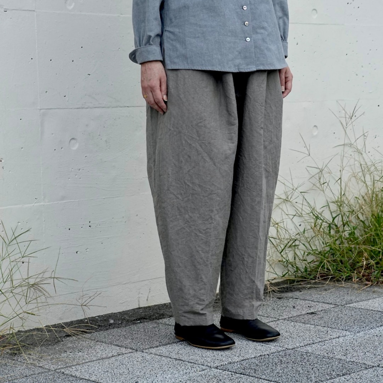 【綿麻パフ】Sipuli Pant :シプリパンツ <light gray>