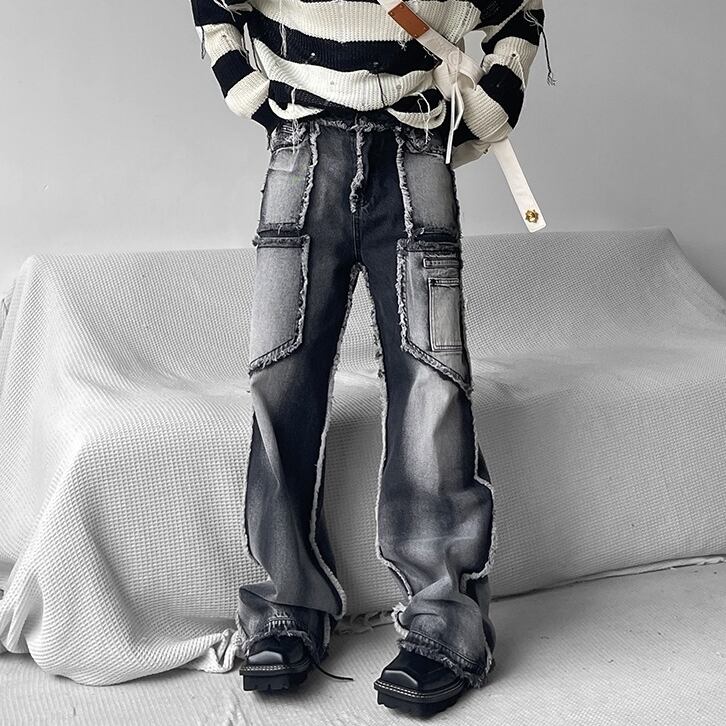 mnml ブラックダメージデニム drip outfit swag 破格 valabasas 