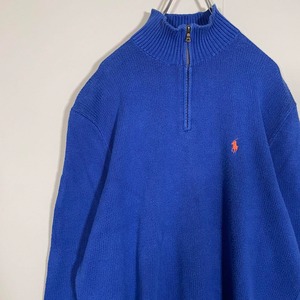 POLO Ralph Lauren halfzip cotton knit size XL 配送C