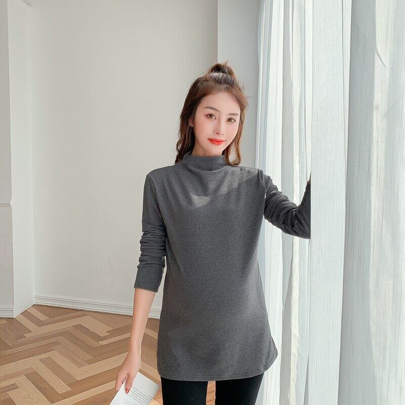 【新作】【送料無料】 3101＃秋冬サーマルマタニティTシャツ長袖ネックTシャツ服妊婦妊婦Tシャツトップス ロング オータム 秋物 ウィンター 冬物 AL expec420003241976