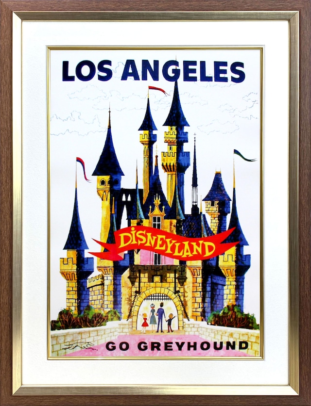 ディズニー テーマパーク「L.Aディズニーランド/ゴー・グレーハウンド」展示用フック付ポスター