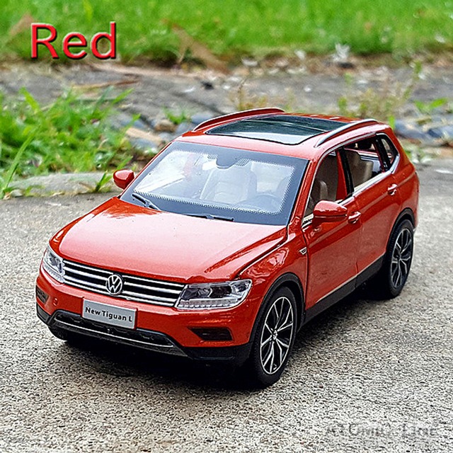 フォルクスワーゲン ティグアン 1/32 ミニカー 全3色 ライト点灯 エンジンサウンド 合金モデル 模型 SUV