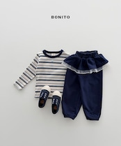 韓国子供服 / BONITO / 26Autumn / ハートボタンTシャツ / 秋服 *12M~JM *