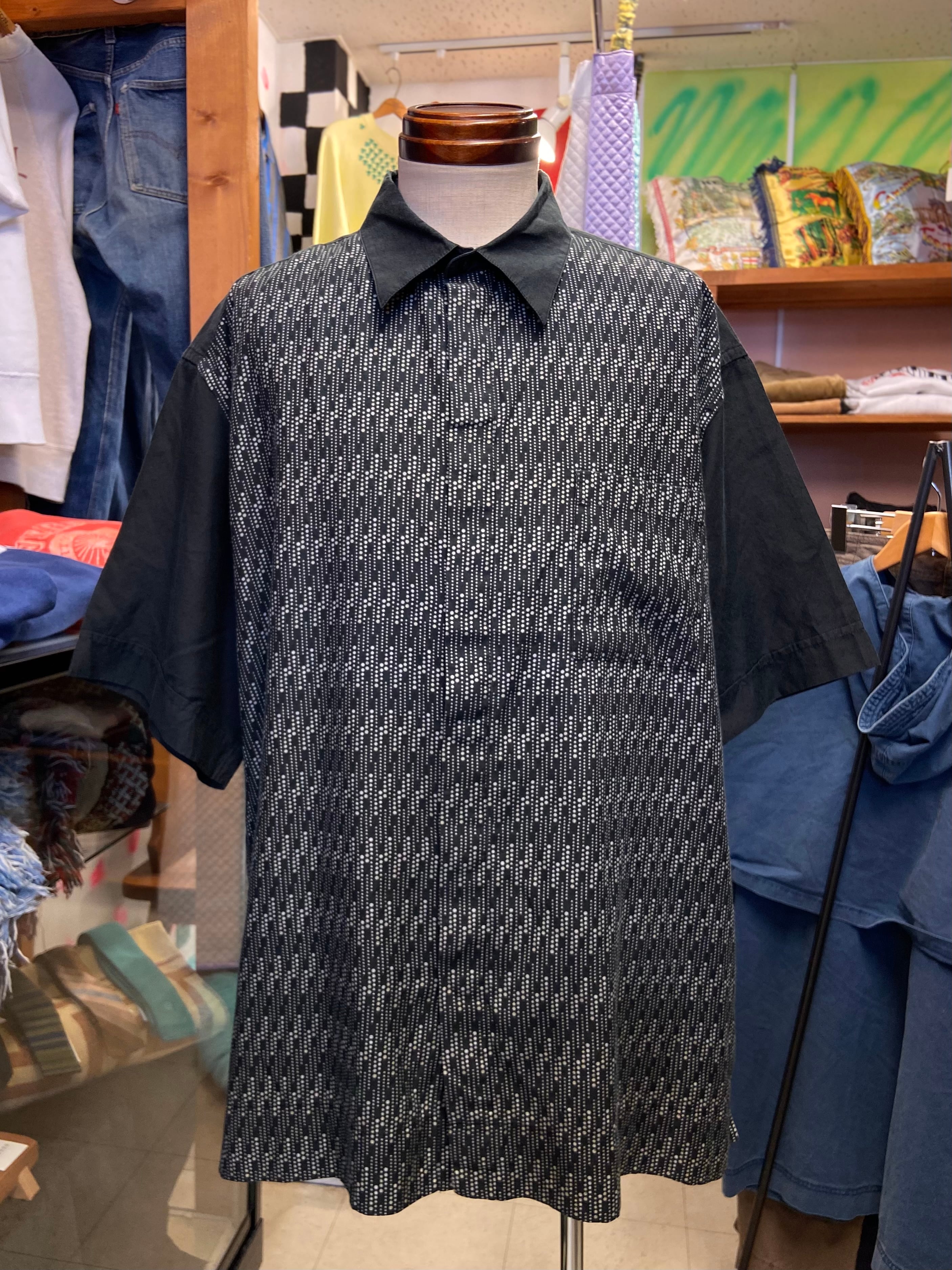 90s PERRY ELLIS ペリーエリス ドット シルク ボックスシャツ 【XXL