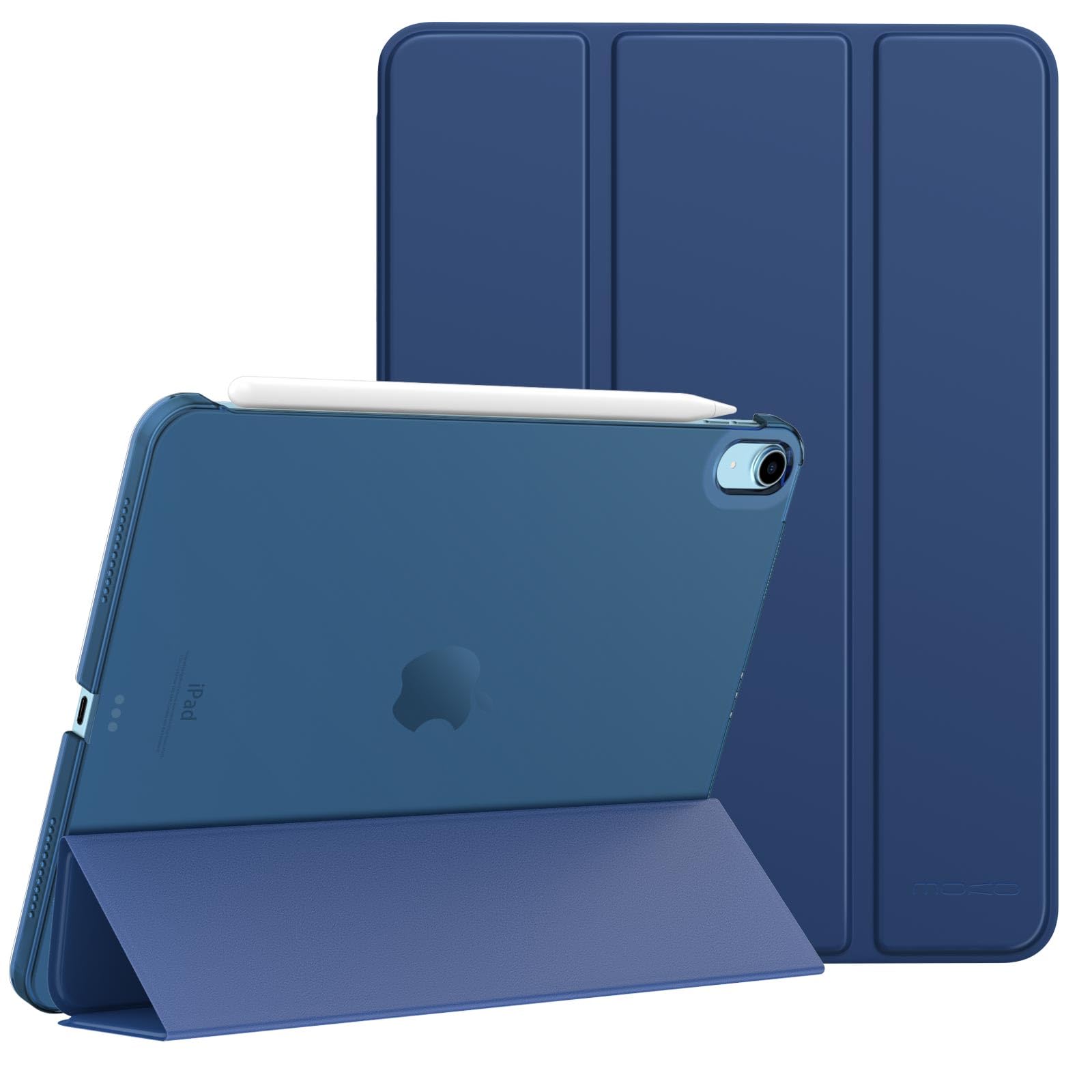 MoKo iPad Air 11インチ ケース(M4/M3/M2)、iPad Air 第5/4世代 10.9インチ ケース ネイビーブルー
