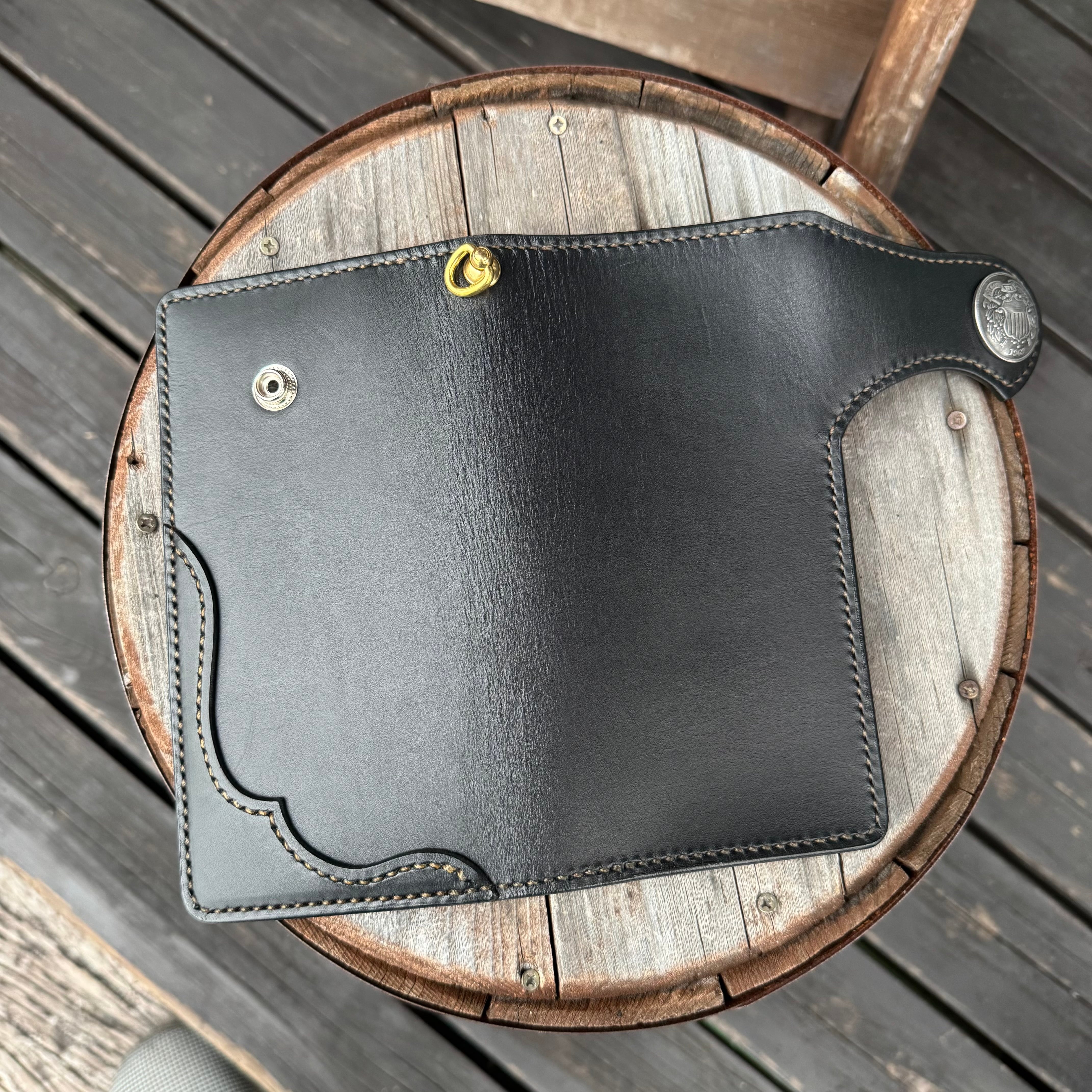 WHOLオリジナル ライダース ウォレット フラップ一体型 ハンドメイド