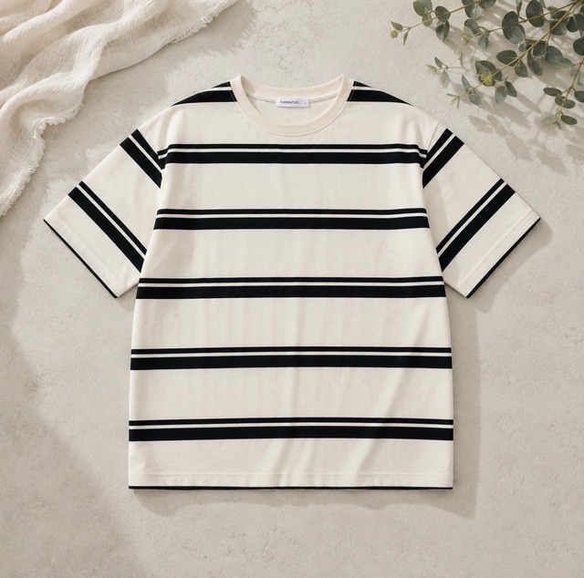 (メンズ・レディース)ソフトストライプインナーTシャツ