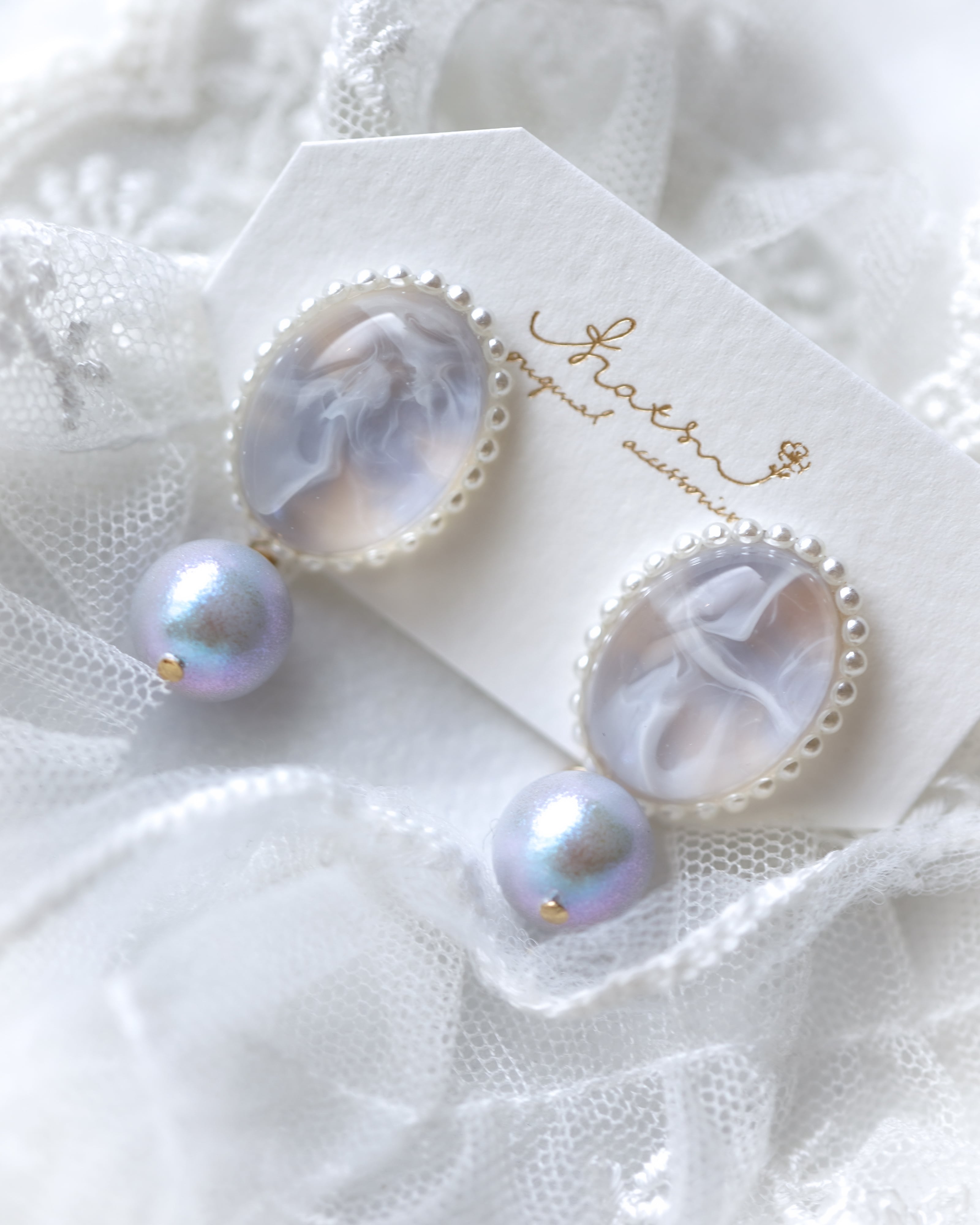 『 夢のような空 』耳飾り