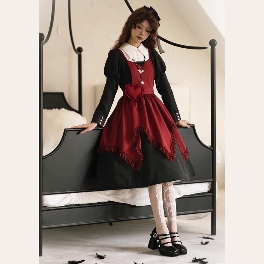 ゴスロリ ワンピース 修道女 シスター ネックチェーン付属 クラシカル