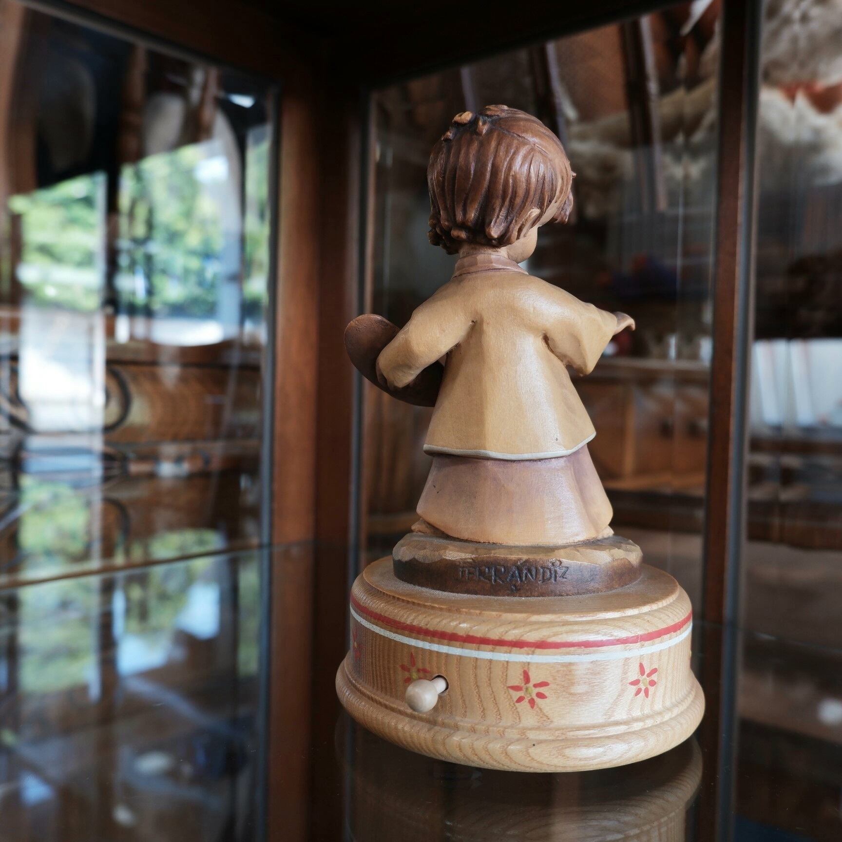60sアンリ社製 ANRI シュローダー ビンテージオルゴール 木彫り人形 