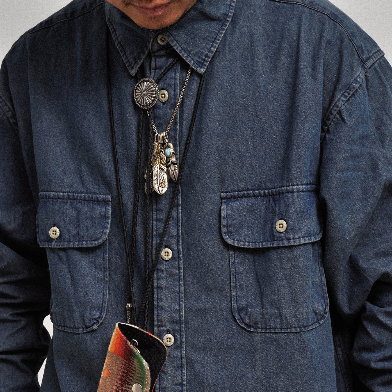 ワークポケット デニムシャツ A1839 - 11