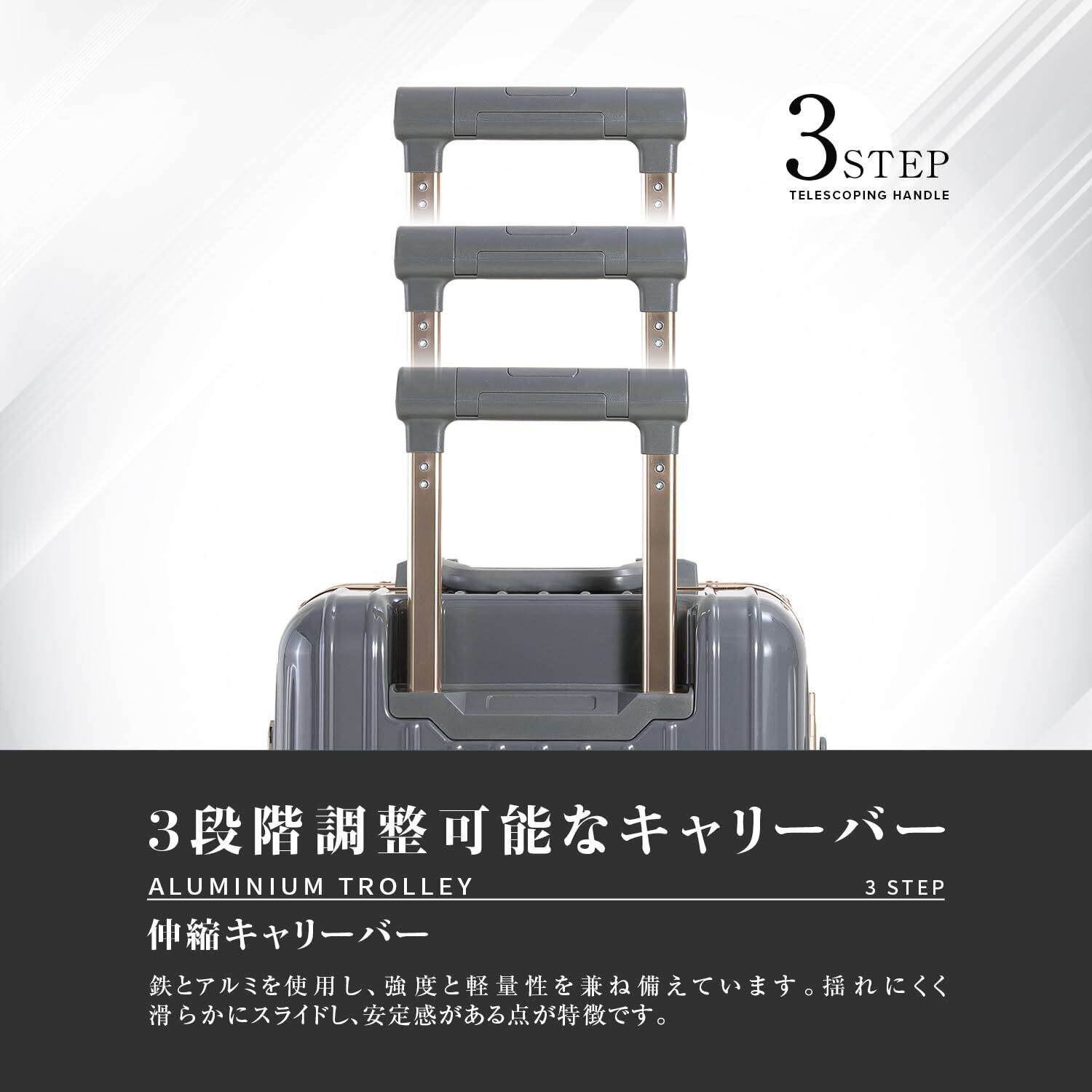 人気商品】[GURAMU] スーツケース S M Lサイズ アルミフレーム USB