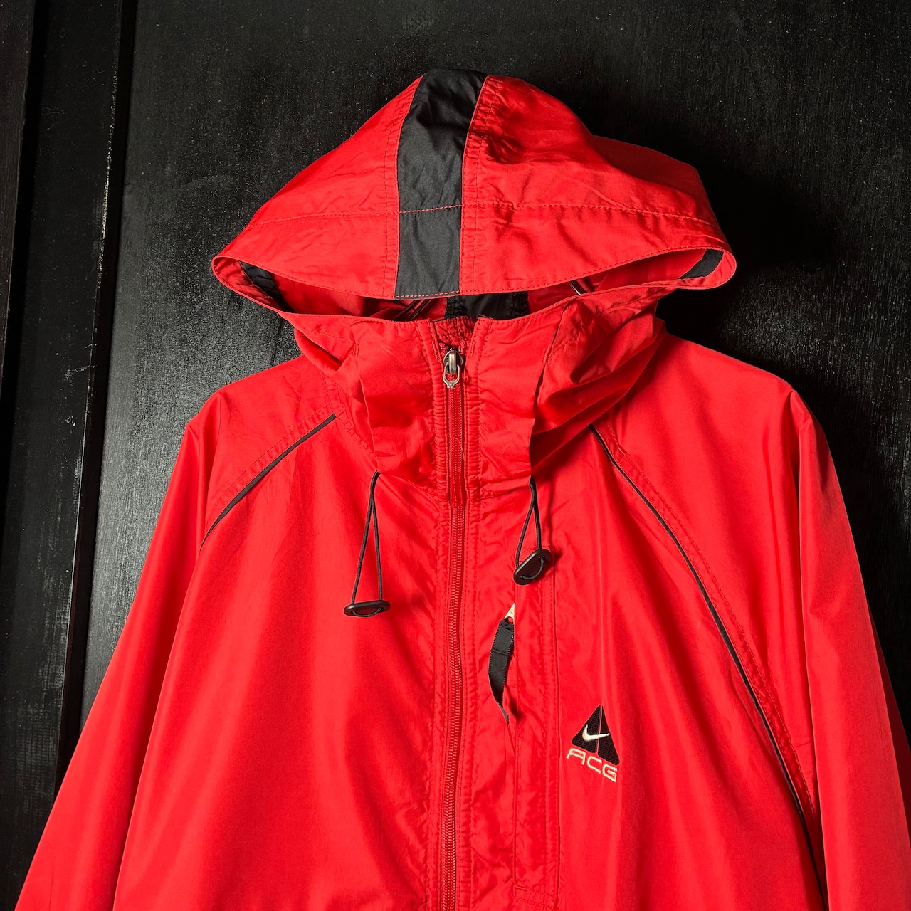 00s NIKE ACG/レッド×ブラック/ナイロンテックジャケット(L)