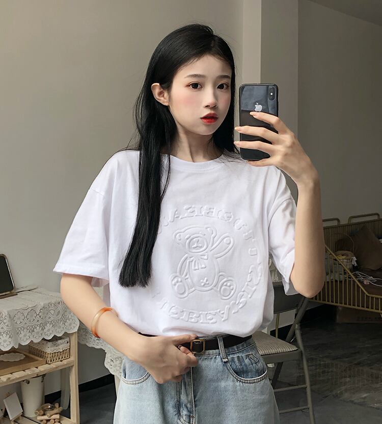 Tシャツ シャツ サマールーズホワイトトップス 夏物 YY-ファッション18196937638