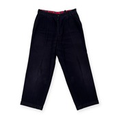 Papas パパス 細畝 コーデュロイ風 ツータック パンツ 裾ダブル ボトムス サイズ M /メンズ/ネイビー/日本製