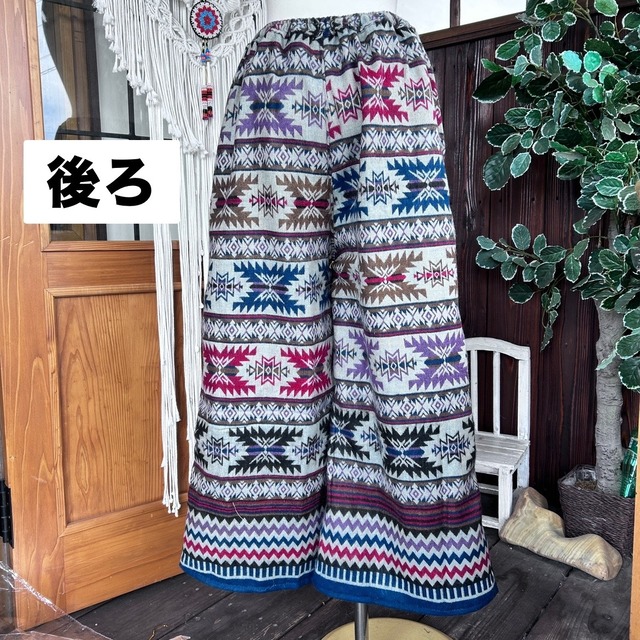 カラフルヤクフレアーパンツ