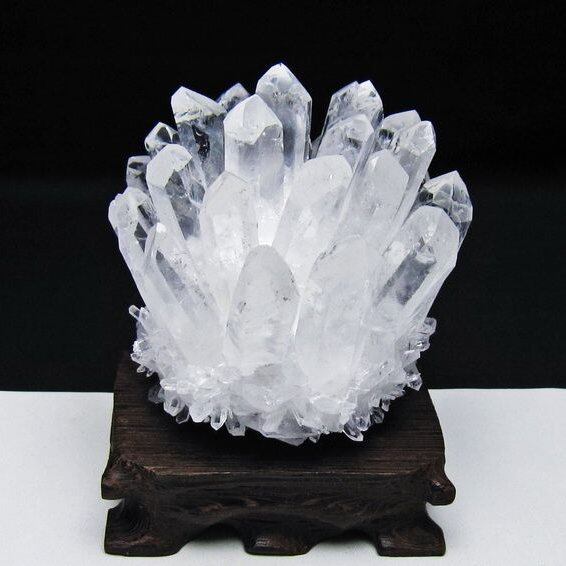 水晶 クラスター 水晶 原石 台座付属 一点物 182-8573