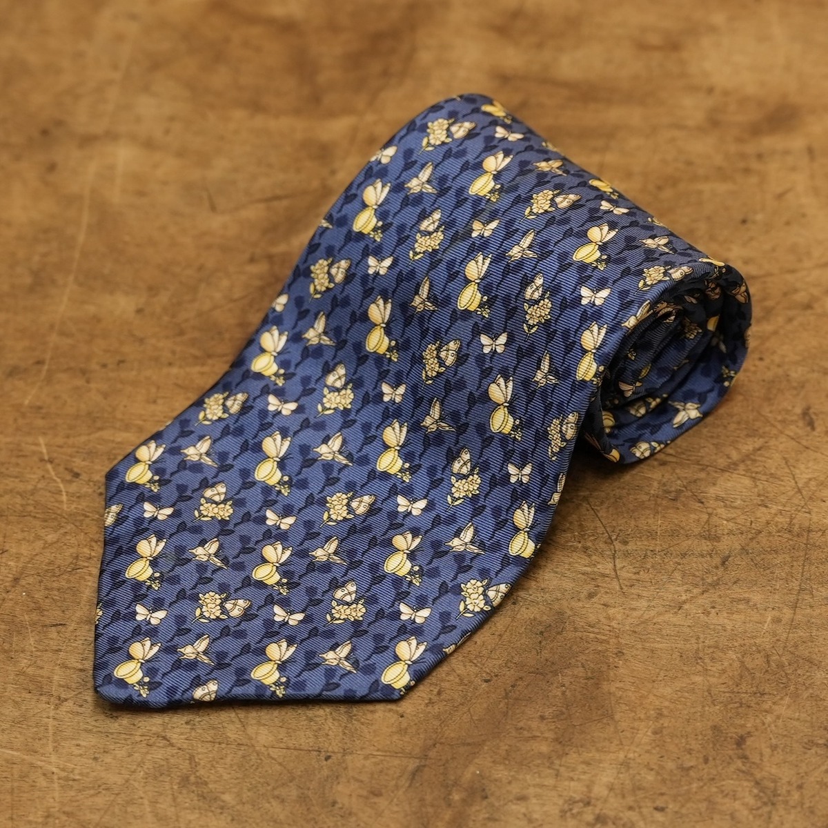 3609 LANCEL MADE IN FRANCE ランセル シルク ネクタイ 中古 メンズ 