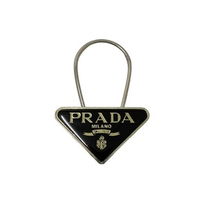 PRADA プラダ 三角プレート キーリング シルバー アクセサリー 12095-202311