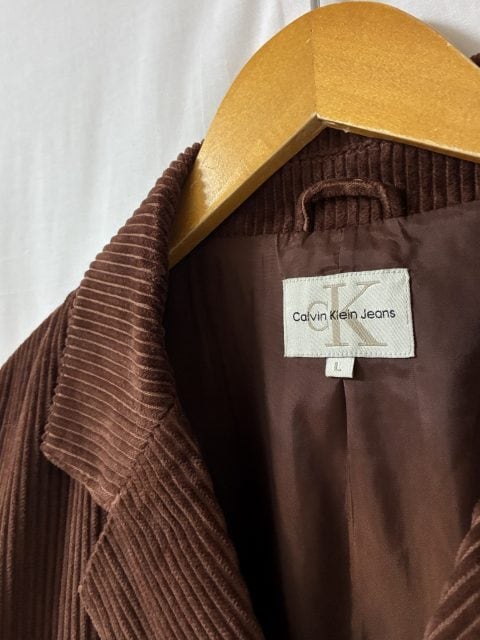 1990's Solid Color Corduroy Design Tailored Jacket "Calvin Klein"