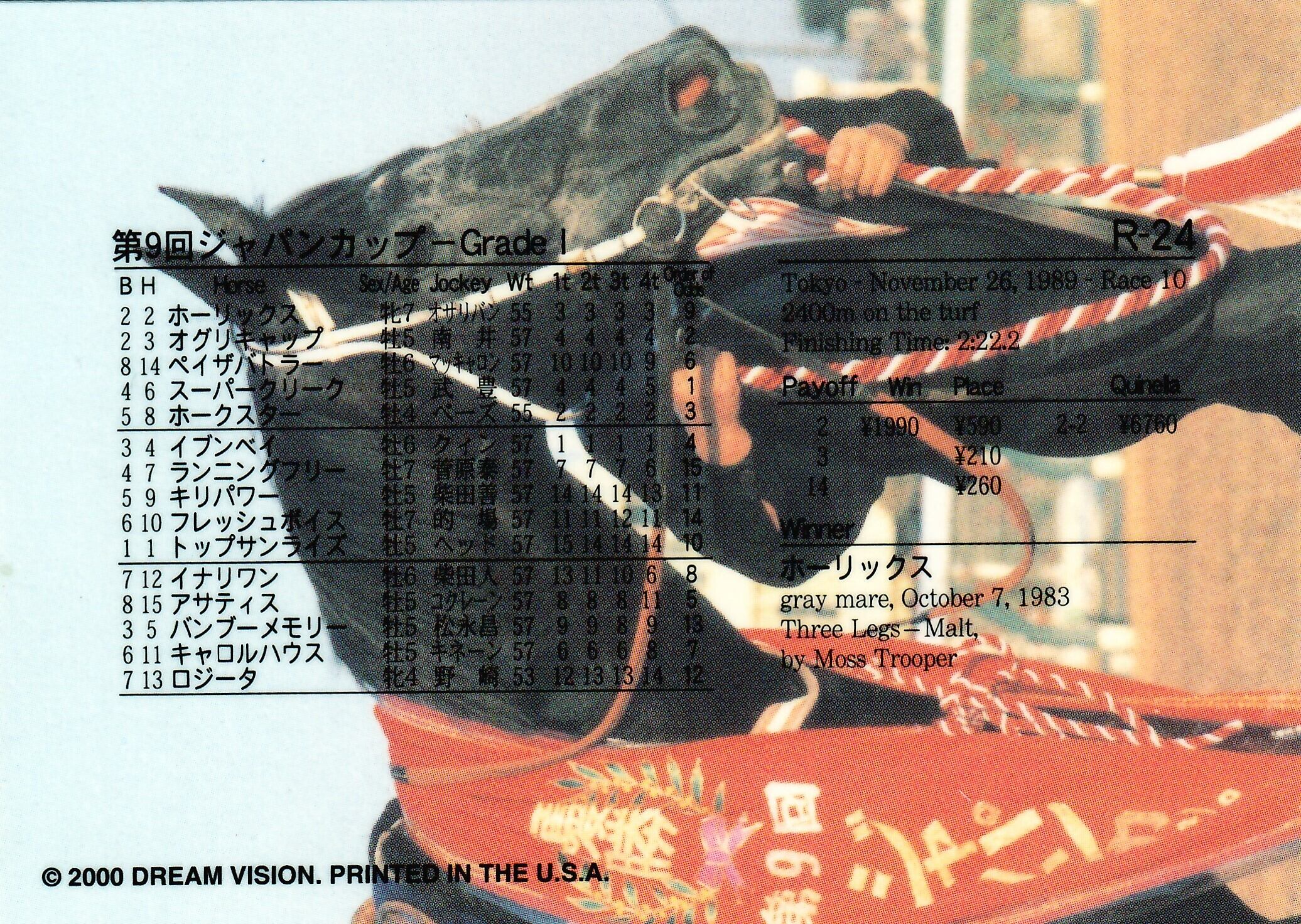 第9回ジャパンカップ：ホーリックス(Dream)「The Victory 2000」R-24