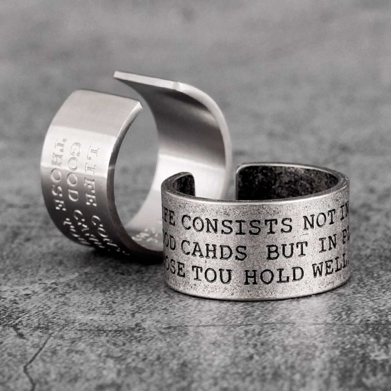 Silver Color Alphabet Ring / シルバー カラー アルファベット リング