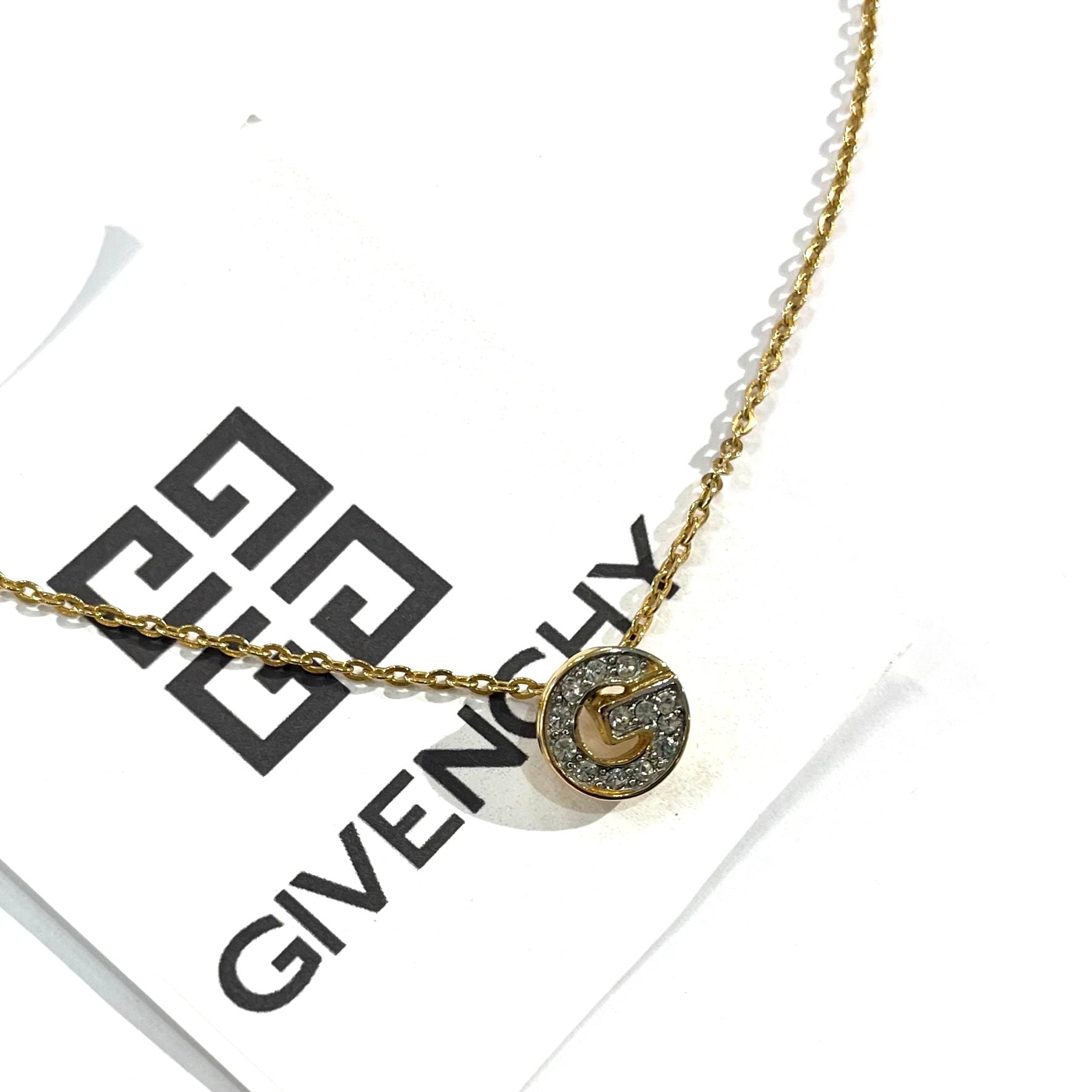 GIVENCHY】2532ヴィンテージロゴチェーンネックレス ゴールド