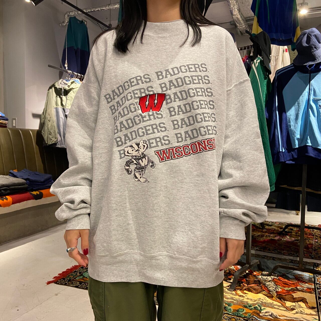 90s XXL ウィスコンシン バッキー vtg スウェット ローズボール