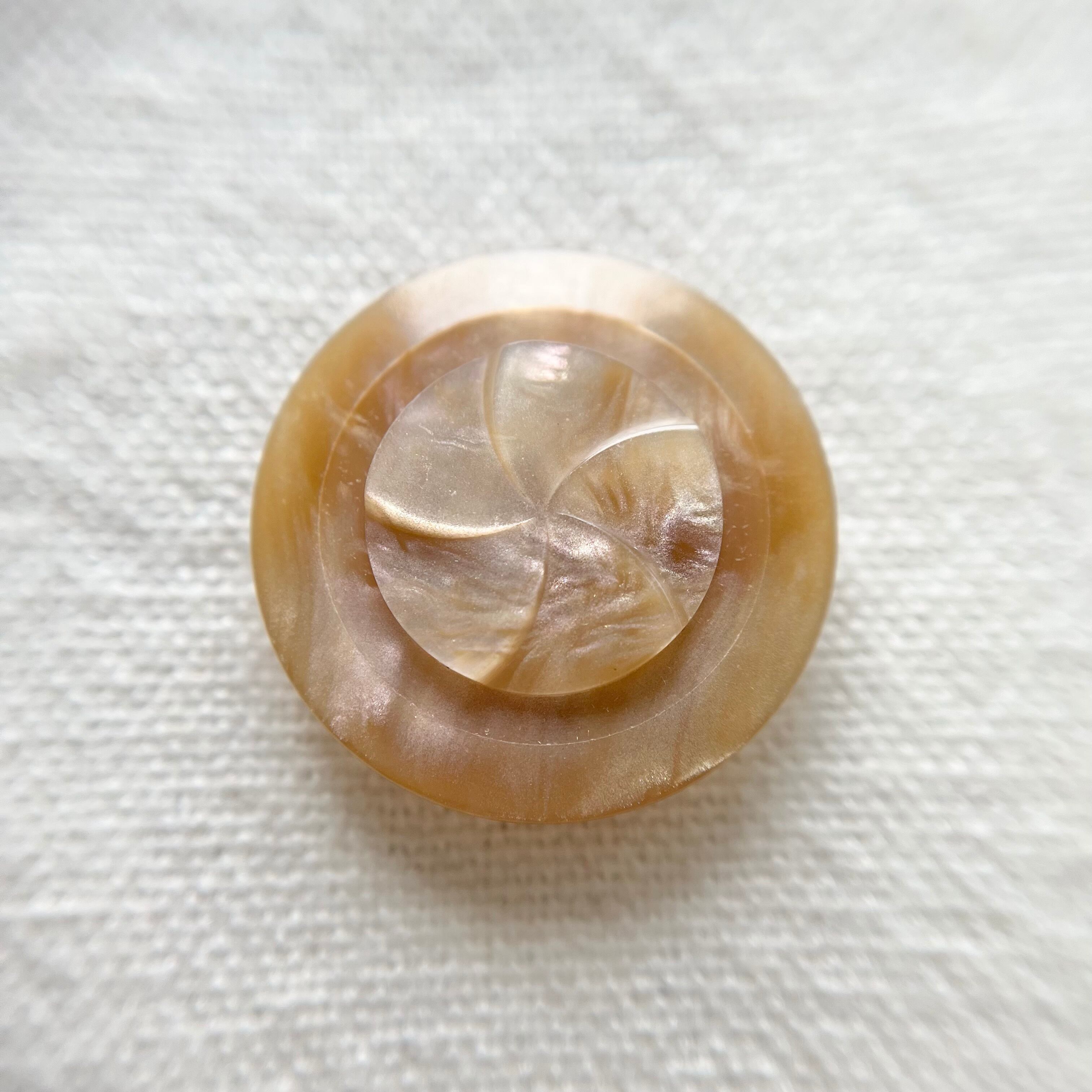 偏光ブラウンマーブルフラワー 23㎜