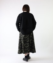 CUORE STORE/コットン混 カモフラAラインスカート