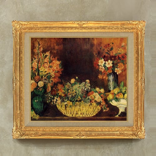 ルノワール作品 ルノワール花 ルノワール 花を持つ少女 複製画 絵画 額