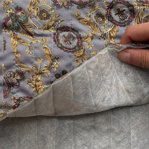 ★CT184◆オーダー50cm単位◆キルト生地◆バロック調柄◆グレー