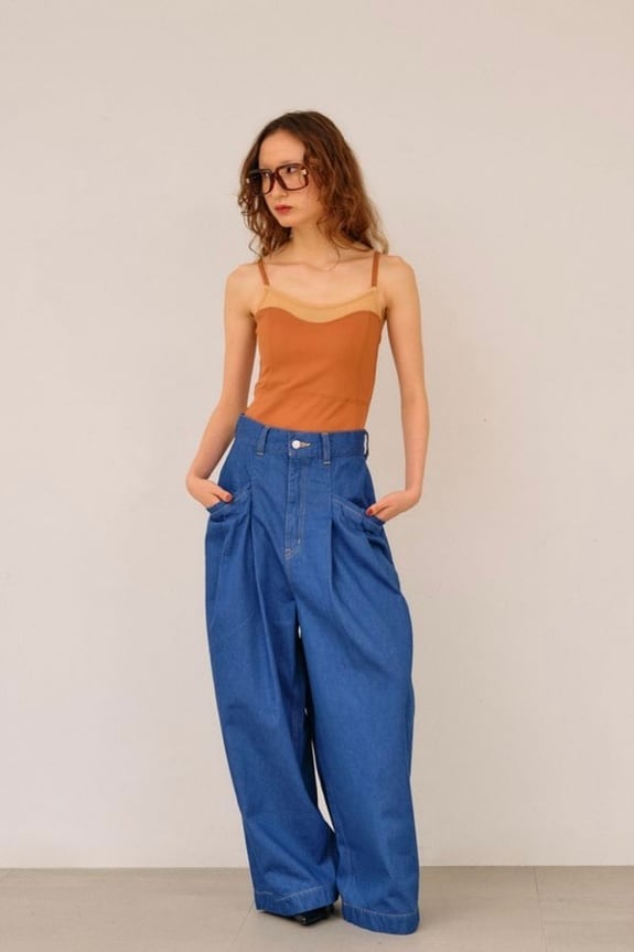 null. pocket design denim pants ポケットデザインデニムパンツ Blue