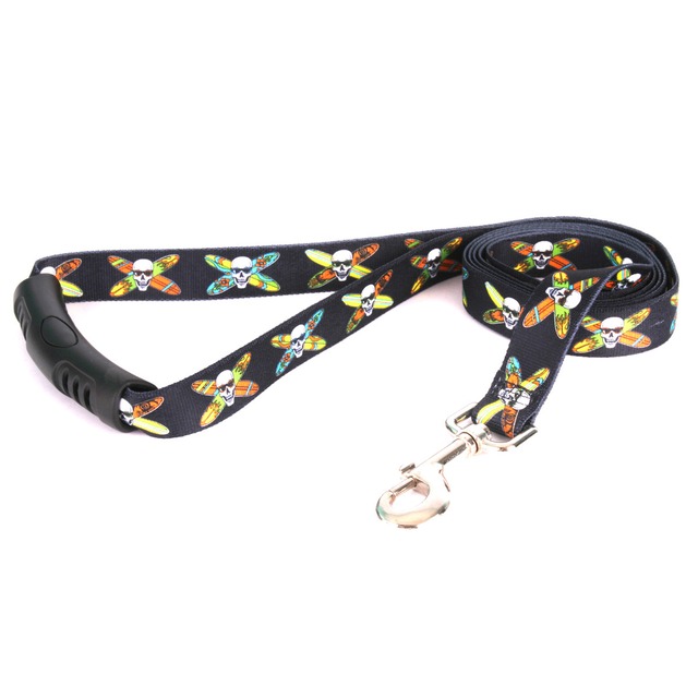 Longboard Skulls　首輪＋リードセット Mサイズ - Yellow Dog Design