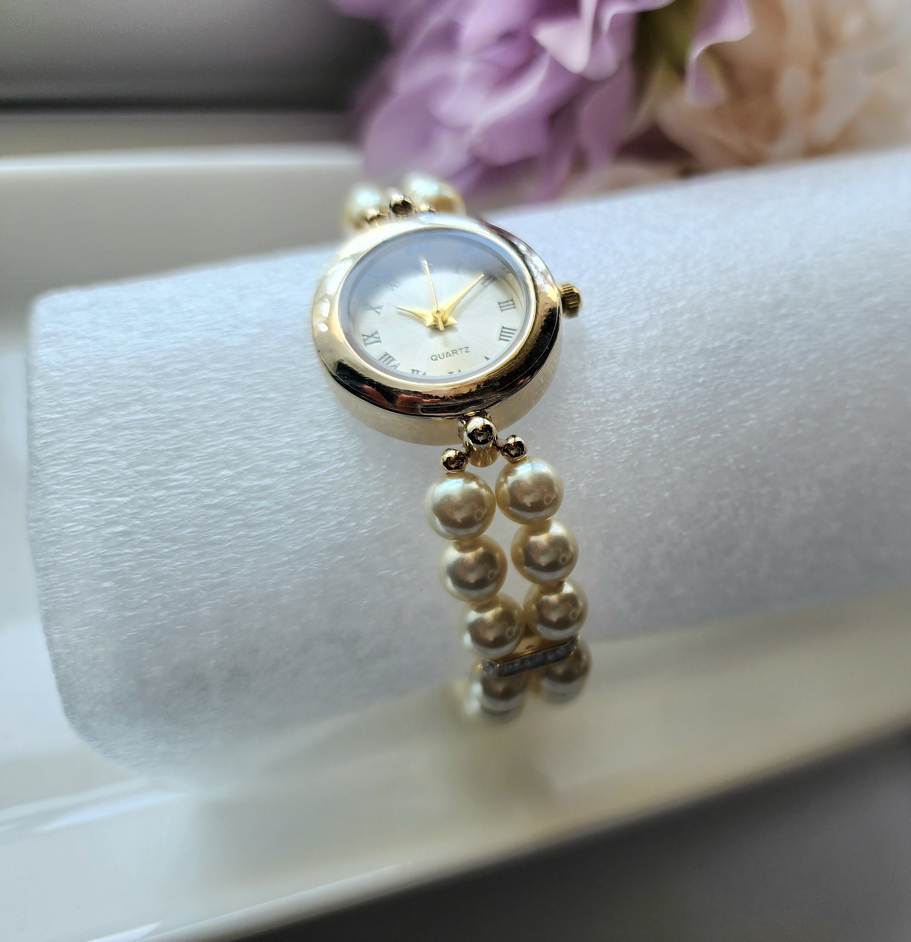 antique pearl bress watch♡